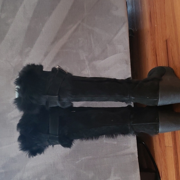 Made in Italy - Black Coach Shearling Boots - Picture 4 of 13